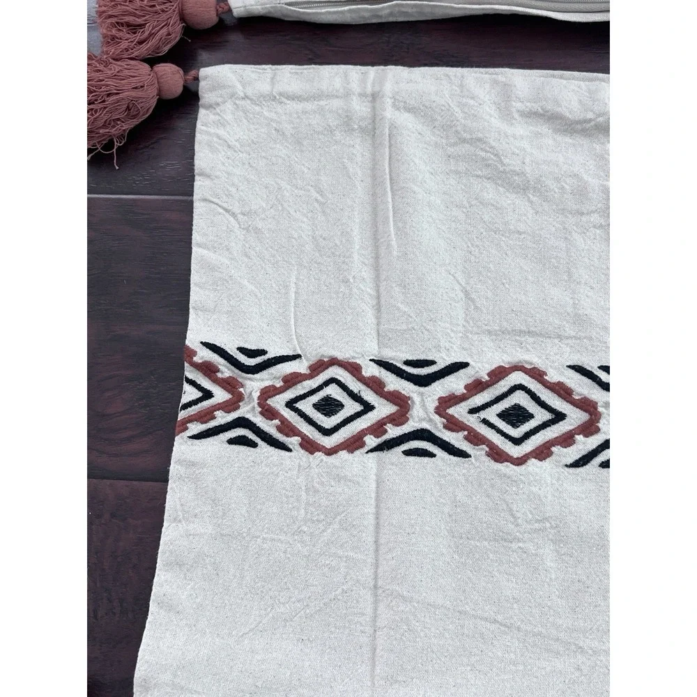 Ikea Jatteslide Southwest Accent Pillow Cover Tassels‎ Neutral Western 16